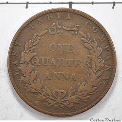 1/4	Livre	East india company quarter anna	1858