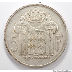 5 Franc Rainier III de Monaco	1960
