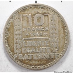 10 franc Turin grosse tête 1946