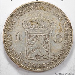 1	Gulden	Wilhelmina	1929