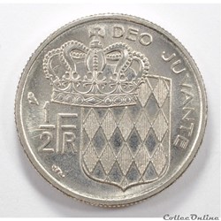 0,5    Franc Rainier III de Monaco	1965										Nickel	2	Horizon