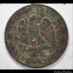 2 centimes Napoléon III tete nue 1853