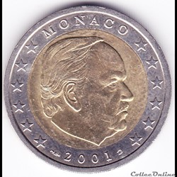 Pièce 2€. Prince Rainier III