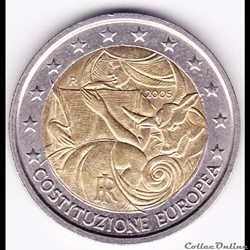 Pièce 2€. 1er anniversaire de la signature du Traité de Rome de 2004