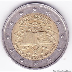 Poèce 2 euros. 50e anniversaire du traité de Rome