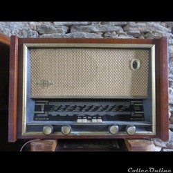 24cmx18cmx14cm DUCRETET THOMSON L923 Bakélite blanc VINTAGE 1950ca TSF RADIO 