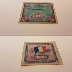 10Fr débarquement 1944 drapeau