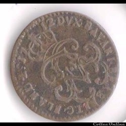 1 Liard 1712, Maximilien Emmanuel de Bavière, Namur PBE2