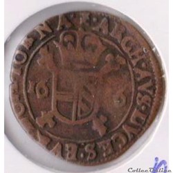 2 Deniers 1616, Tournai, Albert et Isabelle PBE8