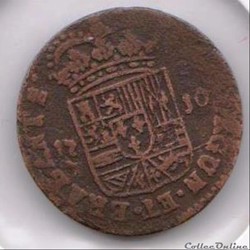 1 Liard 1710, Philippe V, Namur PBE1