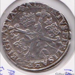 1/4 de Patagon sans date (1612-1616, Brabant, Bruxelles, Albert et Isabelle PBE9