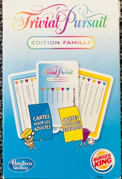 2020 - Trivial Pursuit Édition famille Burger King - cartas