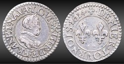 CGKL 268 - Louis XIII - Denier tournois 1614 X Amiens