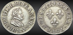 CGKL 222 - Henri IV - Essai en argent du double tournois 1605 A Paris