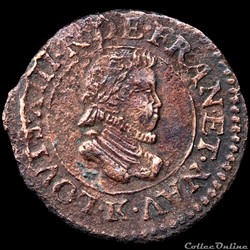 CGKL 300 - Louis XIII - Denier tournois 1611 K Bordeaux