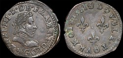 CGKL 96 - Henri III - Double tournois 1581 G Poitiers