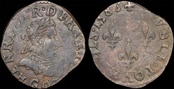 CGKL 96 - Henri III - Double tournois 1583 G Poitiers