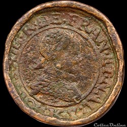 CGKL 276 - Louis XIII - Piéfort du Double tournois 1618 K Bordeaux