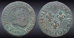 CGKL 202.A - Henri IV - Double tournois 1609 D Lyon
