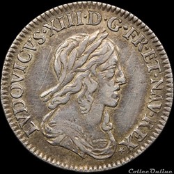 Louis XIII (1610-1643) - Douzième d'écu - 1642 A Paris