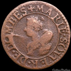 CGKL 728 - Dombes - Marie de Bourbon-Montpensier (1608-1627) - Double tournois 1620