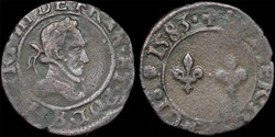 CGKL 114.B - Henri III - Denier tournois 1583 B Rouen