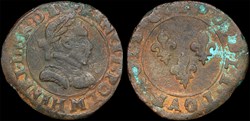 CGKL 124 - Henri III - Double tournois non daté M Toulouse