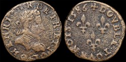 CGKL 96 - Henri III - Double tournois 1586 G Poitiers