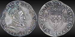 Henri II (1547-1559) - Teston - 1556/2 T Nantes