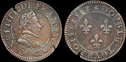 CGKL 84 - Henri III - Double tournois 1587 A Paris