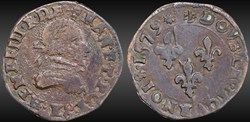 CGKL 26 - Henri III - Double tournois 1579 K Bordeaux