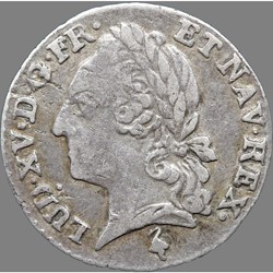 Louis XVI - Vingtième d'écu aux branches d'olivier au nom de Louis XV - 1779 A Paris