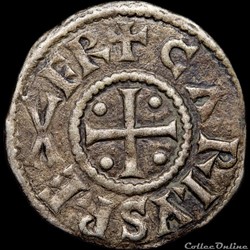 Charles II le Chauve (843-877) - Denier au temple - Orléans