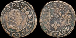 CGKL 118 - Henri III - Double tournois 1589 C Saint-Lô