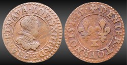 CGKL 268 - Louis XIII - Denier tournois 1615 X Amiens