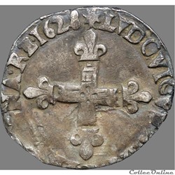 Louis XIII - Huitième d'écu - 1628 L Bayonne