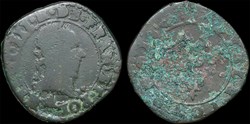 CGKL 88 - Henri III - Double tournois non daté A Paris