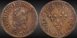 CGKL 378 - Louis XIII - Double tournois 1612 T Nantes