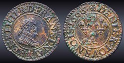 CGKL 224 - Henri IV - Denier tournois 1606 A Paris