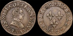 CGKL 386 - Louis XIII - Double tournois 1616 A Paris