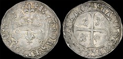 Charles VII (1422-1461) - Blanc "aux lis accotés" - La Rochelle