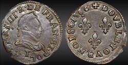 CGKL 74 - Henri III - Double tournois 1586 T Nantes