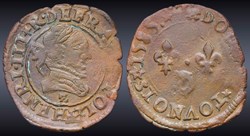 CGKL 140.A - Henri III - Double tournois 1585 Z Dauphiné