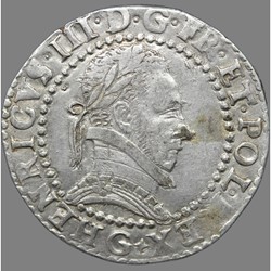 Henri III - Demi-Franc - 1587 G Poitiers