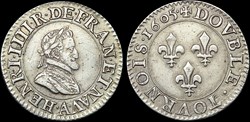 CGKL 222 - Henri IV - Essai en argent du double tournois 1605 A Paris