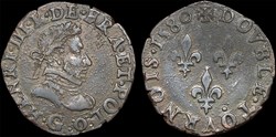 CGKL 96 - Henri III - Double tournois 1580 G Poitiers