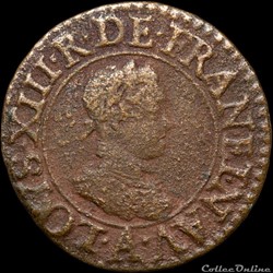CGKL 400 - Louis XIII - Denier tournois 1615 A Paris