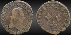 CGKL 44 - Henri III - Double tournois 1587 P Dijon
