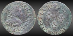 CGKL 284 - Louis XIII - Double tournois 1638 K Bordeaux