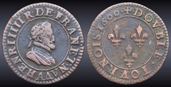 CGKL 222 - Henri IV - Double tournois 1600 A Paris